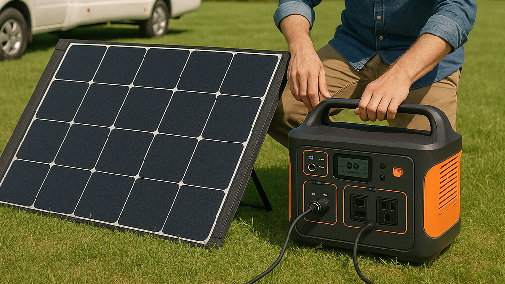 sistema solar portátil con generador