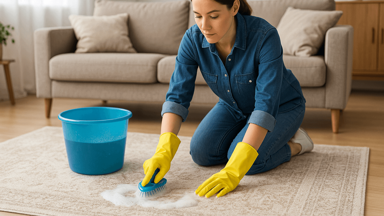 Cómo limpiar alfombras a mano